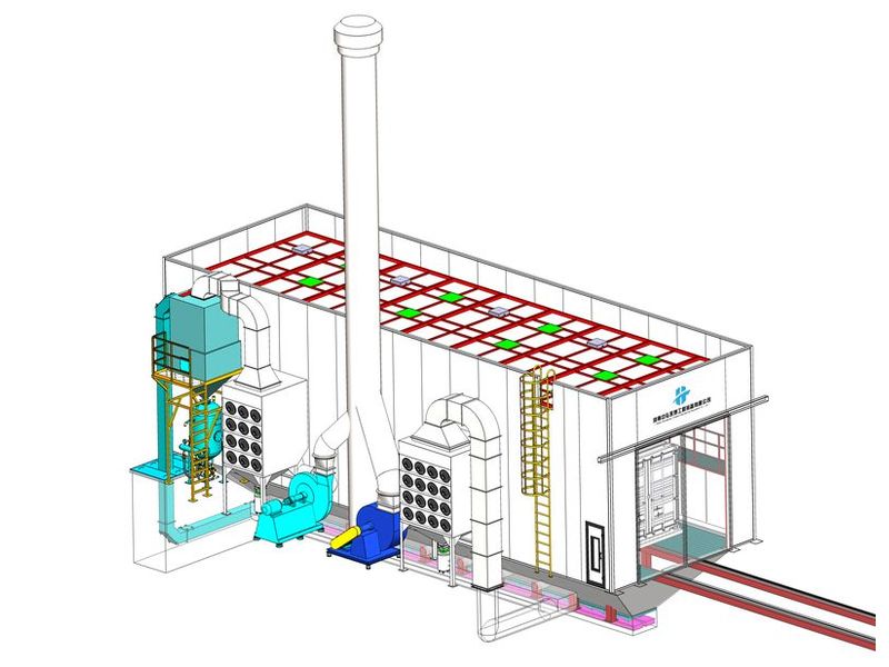 風力回收式噴砂房